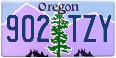 OR license plate 902TZY