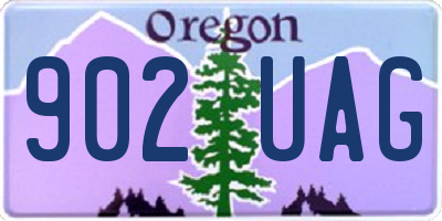 OR license plate 902UAG