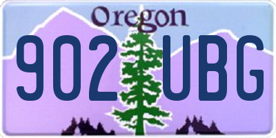 OR license plate 902UBG