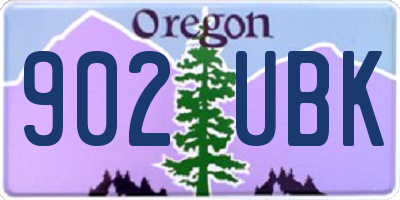 OR license plate 902UBK