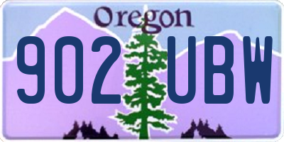 OR license plate 902UBW
