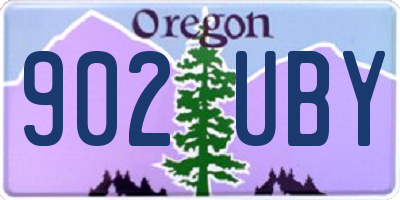 OR license plate 902UBY