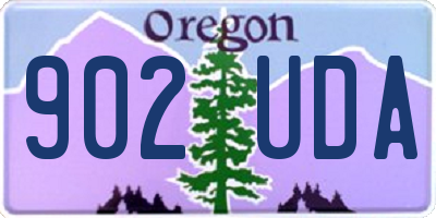 OR license plate 902UDA