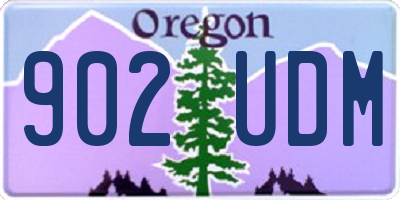 OR license plate 902UDM