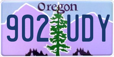 OR license plate 902UDY