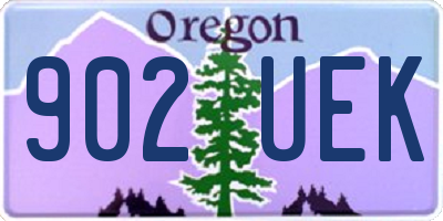 OR license plate 902UEK
