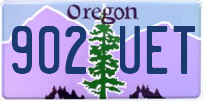 OR license plate 902UET