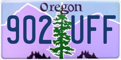 OR license plate 902UFF