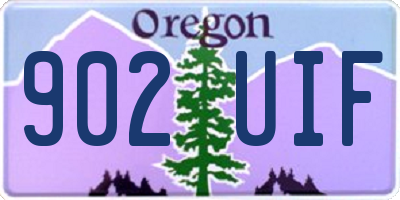 OR license plate 902UIF