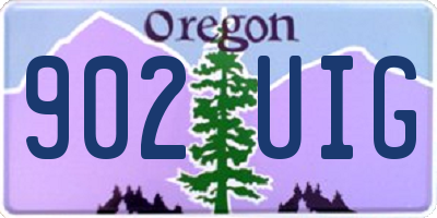 OR license plate 902UIG