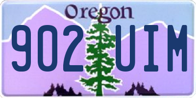 OR license plate 902UIM