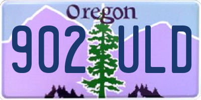 OR license plate 902ULD