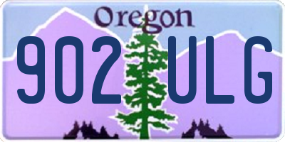 OR license plate 902ULG