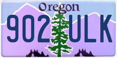 OR license plate 902ULK