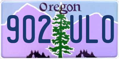 OR license plate 902ULO