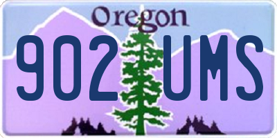 OR license plate 902UMS