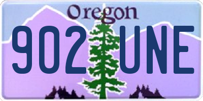 OR license plate 902UNE