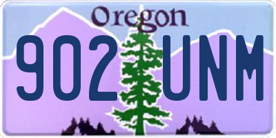 OR license plate 902UNM