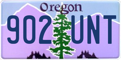 OR license plate 902UNT