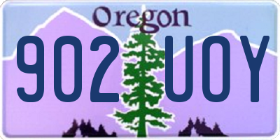 OR license plate 902UOY