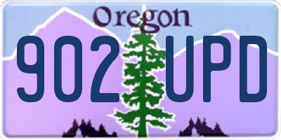 OR license plate 902UPD