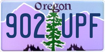 OR license plate 902UPF