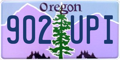 OR license plate 902UPI