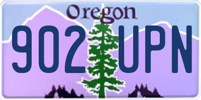 OR license plate 902UPN