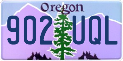 OR license plate 902UQL