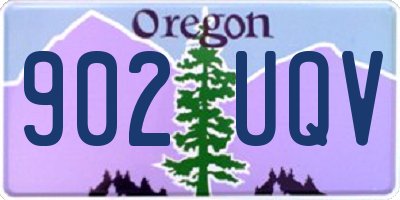OR license plate 902UQV