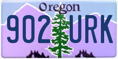 OR license plate 902URK