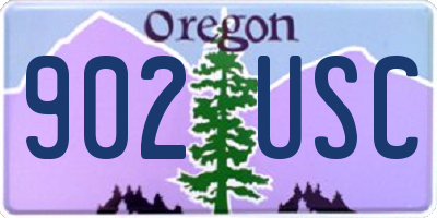 OR license plate 902USC