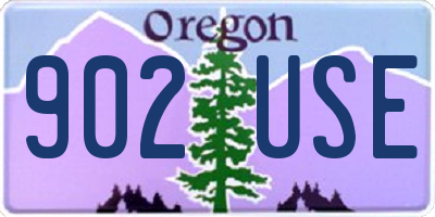 OR license plate 902USE