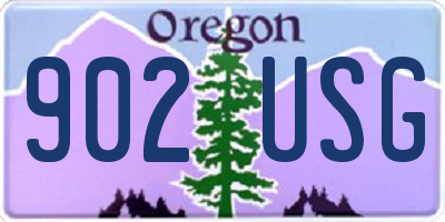 OR license plate 902USG