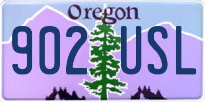 OR license plate 902USL