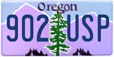 OR license plate 902USP