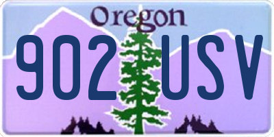 OR license plate 902USV