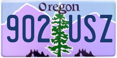 OR license plate 902USZ