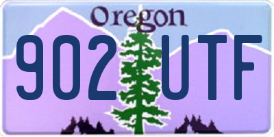 OR license plate 902UTF