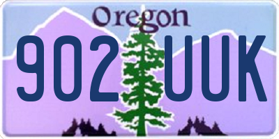 OR license plate 902UUK