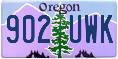 OR license plate 902UWK