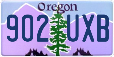 OR license plate 902UXB