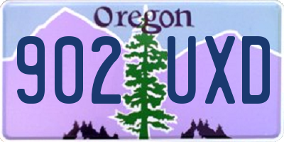 OR license plate 902UXD