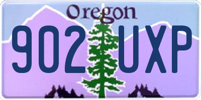 OR license plate 902UXP