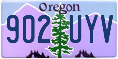 OR license plate 902UYV