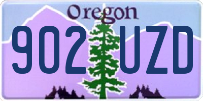 OR license plate 902UZD