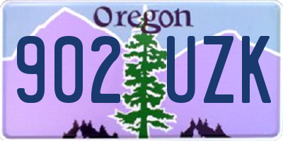 OR license plate 902UZK