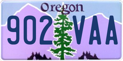 OR license plate 902VAA