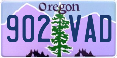 OR license plate 902VAD