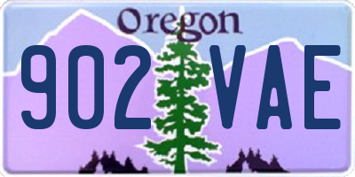OR license plate 902VAE